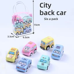 Pull Back Cars Children Mini Inertia Toys Simulation Model Plastic Cartoon Parent Child Developmental Toy Student Prizes TMZ