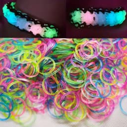 600pcs Glow in the Dark Loom Band Kit Colorful DIY Bracelet Making Set with Beads & Accessories - Perfect for Friendship Crafts
