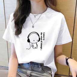 shirt women top short sleeve t shirts New Korean t shirt for Women Round Neck Loose women clothes Fashion tshirt woman Cartoon