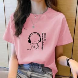 shirt women top short sleeve t shirts New Korean t shirt for Women Round Neck Loose women clothes Fashion tshirt woman Cartoon