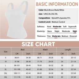 S-3XL Women Shapewear Vest Waist Trainer Compression Tanks Tops Square Collar Tummy Control Seamless Shaping Camisas Bodyshaper
