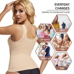 S-3XL Women Shapewear Vest Waist Trainer Compression Tanks Tops Square Collar Tummy Control Seamless Shaping Camisas Bodyshaper