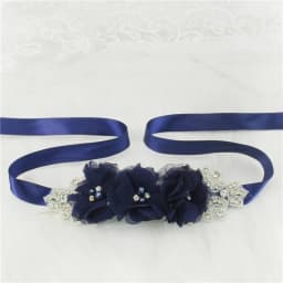 (1PC) Silver Rhinestones Bridal Belt Flower Wedding Dress Belts Polyester Satin Wedding Sash for Wedding Bridesmaid Dress