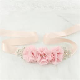 (1PC) Silver Rhinestones Bridal Belt Flower Wedding Dress Belts Polyester Satin Wedding Sash for Wedding Bridesmaid Dress