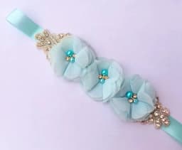 (1PC) Silver Rhinestones Bridal Belt Flower Wedding Dress Belts Polyester Satin Wedding Sash for Wedding Bridesmaid Dress