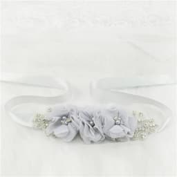 (1PC) Silver Rhinestones Bridal Belt Flower Wedding Dress Belts Polyester Satin Wedding Sash for Wedding Bridesmaid Dress