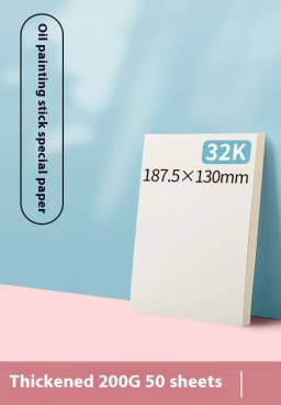 200GSM Oil Pastel Paper Oil Painting Stick Special Paper Blank Drawing A4 Chalk Coloring Crayons Painting Acid Free Cardboard
