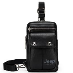 JEEP BULUO Small Multi-function Sling Crossbody Bag Brand Men Shoulder Bag Legs Waist Bag For Man New Fashion Casual Cool Mini