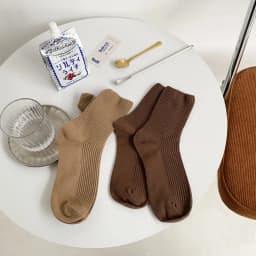 CHAOZHU Autumn Winter Red Brown Color Series Women Loose Socks Rib Cotton Fashion Basic Daily Classic Sock Female