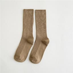 CHAOZHU Autumn Winter Red Brown Color Series Women Loose Socks Rib Cotton Fashion Basic Daily Classic Sock Female