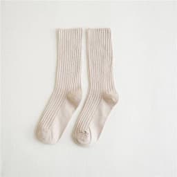 CHAOZHU Autumn Winter Red Brown Color Series Women Loose Socks Rib Cotton Fashion Basic Daily Classic Sock Female