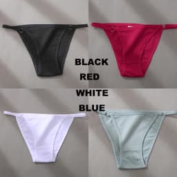 4/5PCS/Set Sexy Underwear Cotton Panties Women Lingerie Female Underpant Hoop Design Waistband Brief Intimate Bikini Panty Woman
