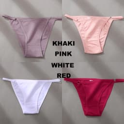 4/5PCS/Set Sexy Underwear Cotton Panties Women Lingerie Female Underpant Hoop Design Waistband Brief Intimate Bikini Panty Woman