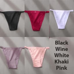 4/5PCS/Set Sexy Underwear Cotton Panties Women Lingerie Female Underpant Hoop Design Waistband Brief Intimate Bikini Panty Woman
