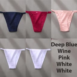 4/5PCS/Set Sexy Underwear Cotton Panties Women Lingerie Female Underpant Hoop Design Waistband Brief Intimate Bikini Panty Woman
