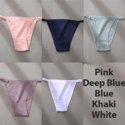 4/5PCS/Set Sexy Underwear Cotton Panties Women Lingerie Female Underpant Hoop Design Waistband Brief Intimate Bikini Panty Woman