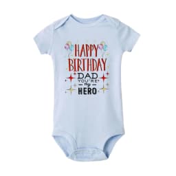 Happy Birthday Daddy I Love You Toddler Boys Girls Infant Clothes Newborn Baby Bodysuit Short Sleeve Summer Romper Birthday Gift