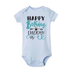 Happy Birthday Daddy I Love You Toddler Boys Girls Infant Clothes Newborn Baby Bodysuit Short Sleeve Summer Romper Birthday Gift