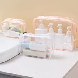 Men Women Travel Clear Cosmetic Bag Transparent Black Zipper Makeup Bag Organizer Box Waterproof Toiletry Wash Make Up Bags Case