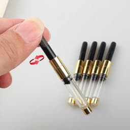 5pc FOUNTAIN PEN refill INK CONVERTER PUMP CARTRIDGES gold