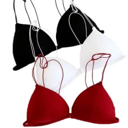Bralette French Triangle Cup Bras for Women Comfort Cotton Bra Girl Summer Thin Soft Sexy Push Up Seamless Invisible Underwear
