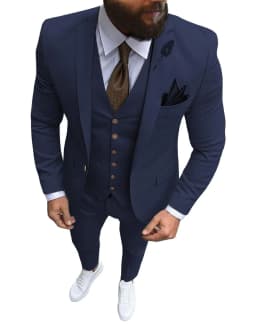 Men Suits Prom Tuxedo Slim Fit 3 Piece Groom Wedding Suits For Men Custom Blazer Terno Masuclino 3 Pieces (Jacket + Vest + Pant)