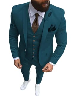 Men Suits Prom Tuxedo Slim Fit 3 Piece Groom Wedding Suits For Men Custom Blazer Terno Masuclino 3 Pieces (Jacket + Vest + Pant)