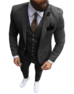 Men Suits Prom Tuxedo Slim Fit 3 Piece Groom Wedding Suits For Men Custom Blazer Terno Masuclino 3 Pieces (Jacket + Vest + Pant)