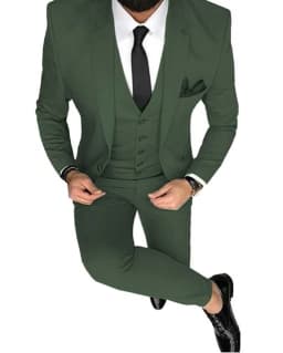 Men Suits Prom Tuxedo Slim Fit 3 Piece Groom Wedding Suits For Men Custom Blazer Terno Masuclino 3 Pieces (Jacket + Vest + Pant)