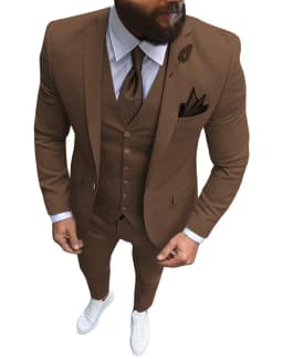 Men Suits Prom Tuxedo Slim Fit 3 Piece Groom Wedding Suits For Men Custom Blazer Terno Masuclino 3 Pieces (Jacket + Vest + Pant)