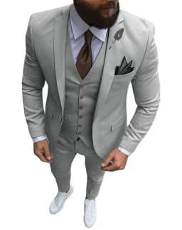Men Suits Prom Tuxedo Slim Fit 3 Piece Groom Wedding Suits For Men Custom Blazer Terno Masuclino 3 Pieces (Jacket + Vest + Pant)