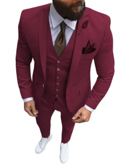 Men Suits Prom Tuxedo Slim Fit 3 Piece Groom Wedding Suits For Men Custom Blazer Terno Masuclino 3 Pieces (Jacket + Vest + Pant)