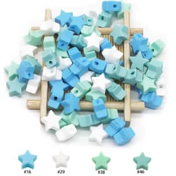 Cute-Idea Food grade Baby Silicone Beads 10PCs Baby tooth health Nursing beads Baby Pacifier Chain Toys accessories Baby goods