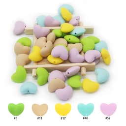 Cute-Idea Food grade Baby Silicone Beads 10PCs Baby tooth health Nursing beads Baby Pacifier Chain Toys accessories Baby goods