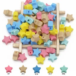 Cute-Idea Food grade Baby Silicone Beads 10PCs Baby tooth health Nursing beads Baby Pacifier Chain Toys accessories Baby goods