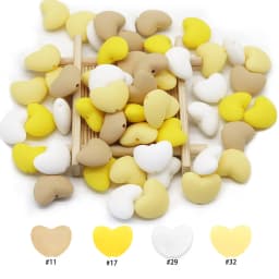 Cute-Idea Food grade Baby Silicone Beads 10PCs Baby tooth health Nursing beads Baby Pacifier Chain Toys accessories Baby goods