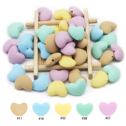 Cute-Idea Food grade Baby Silicone Beads 10PCs Baby tooth health Nursing beads Baby Pacifier Chain Toys accessories Baby goods