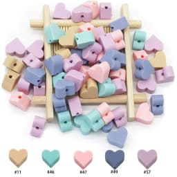 Cute-Idea Food grade Baby Silicone Beads 10PCs Baby tooth health Nursing beads Baby Pacifier Chain Toys accessories Baby goods