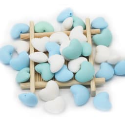 Cute-Idea Food grade Baby Silicone Beads 10PCs Baby tooth health Nursing beads Baby Pacifier Chain Toys accessories Baby goods