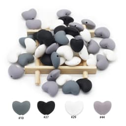 Cute-Idea Food grade Baby Silicone Beads 10PCs Baby tooth health Nursing beads Baby Pacifier Chain Toys accessories Baby goods