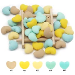 Cute-Idea Food grade Baby Silicone Beads 10PCs Baby tooth health Nursing beads Baby Pacifier Chain Toys accessories Baby goods