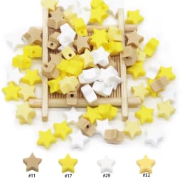 Cute-Idea Food grade Baby Silicone Beads 10PCs Baby tooth health Nursing beads Baby Pacifier Chain Toys accessories Baby goods