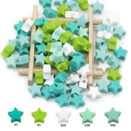 Cute-Idea Food grade Baby Silicone Beads 10PCs Baby tooth health Nursing beads Baby Pacifier Chain Toys accessories Baby goods
