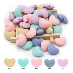 Cute-Idea Food grade Baby Silicone Beads 10PCs Baby tooth health Nursing beads Baby Pacifier Chain Toys accessories Baby goods