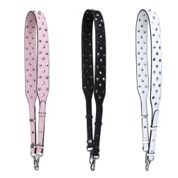 Square Metal Rivet Decorate Handbag Strap Wide Adjustable Length Solid Color Black Blue White Bag Belt Handle DIY Accessories
