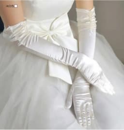 White Ivory Red Black Wedding Flower Girls Communion Pageant Costume Long Satin Gloves Bridal Gloves