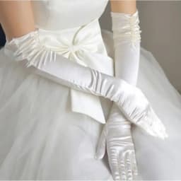 White Ivory Red Black Wedding Flower Girls Communion Pageant Costume Long Satin Gloves Bridal Gloves