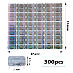 300/600/1200 pcs Security Seal Tamper Proof Stickers Holographic Warranty Void Laser Label with Serial Number Adhesive Labels
