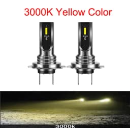 2Pcs H4 HS1 H6 H8 H11 H7 Mini Car Led Motorcycle Car Headlight Bulb Fog Light 3000K Gold 6000K White 12000LM Lamp Accessories