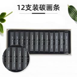 12 Pcs/box Square Sketch Charcoal Stick Compression Drawing Charcoal Chalk Drawing Strips Student Art Painting Supplies